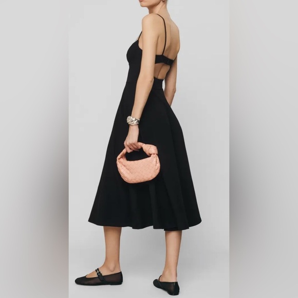 Reformation Serene Underwire Knit Midi Dress In Black size S - Picture 2 of 7